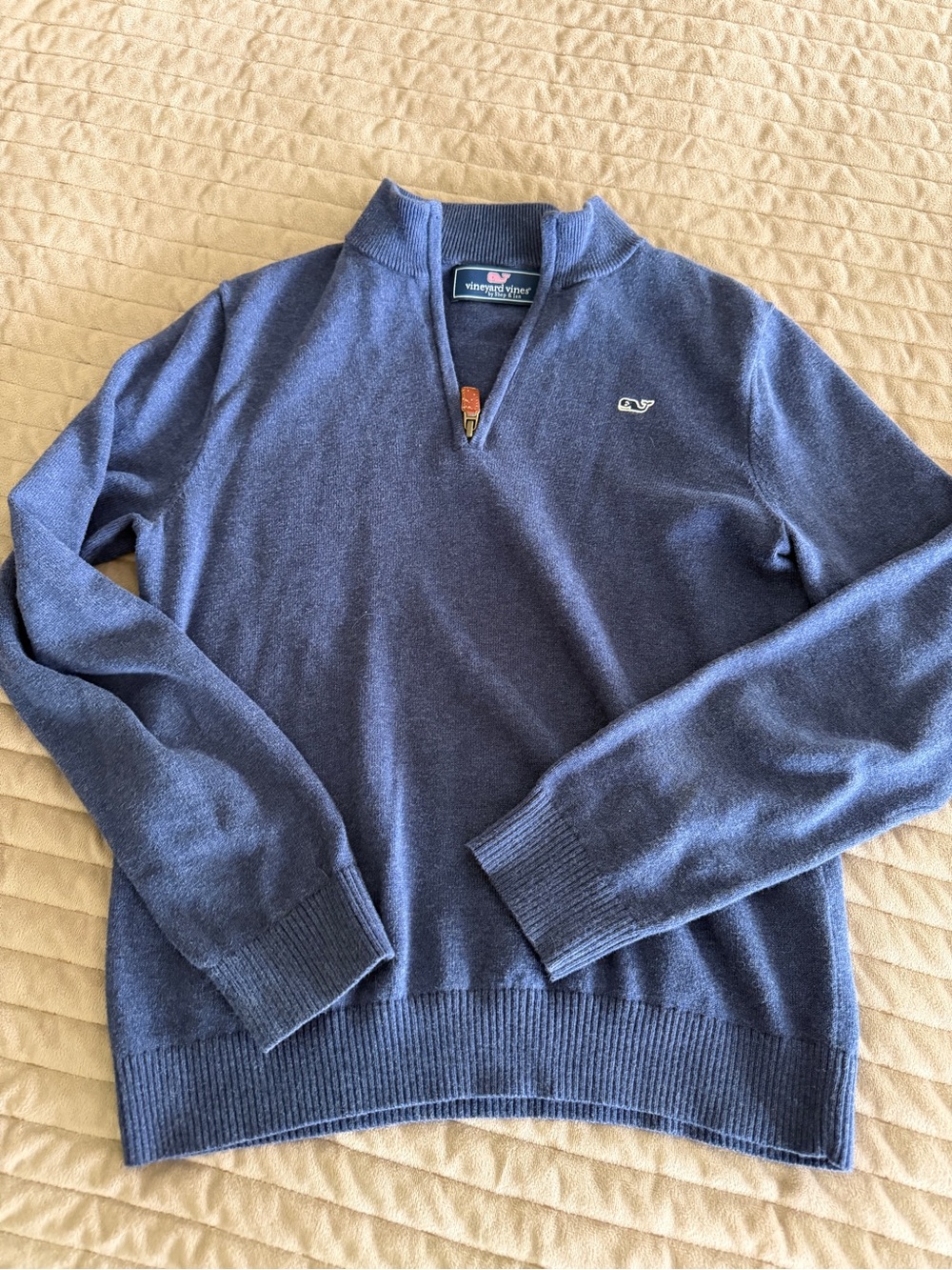 Vineyard Vines Blue Boys' Quarter-Zip Sweater